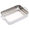 Master Class MasterClass Teglia con manici pieghevoli e design compatibile con il piano cottura, acciaio inox, 32 x 23 x 6,5 cm (12,5 x 9 x 2,5''), argento