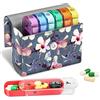 FINPAC Portapillole Settimanale 7 Giorni 4 Volte, 28 Scomparti Giornaliero Pill Box Organizzare con Borsa PU e Nome Carta, Scatola della Medicin de Viaggio, Mattino Pomeriggio Sera Notte,