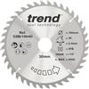 Trend Lama per sega combinata CraftPro TCT, 190 mm x 40 denti x 30 mm di foro, con punta in carburo di tungsteno, CSB/19040