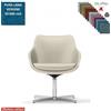 Elleci Office Metropolitan Poltroncina girevole base a 4 razze in alluminio in Lana vergine Class 1 IM