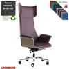 Elleci Office Maxima Poltrona direzionale movimento sincronizzato multiblock reg. lateral base alluminio tessuto MADRID class 1IM