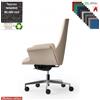 Elleci Office Maxima Poltrona semi-direzionale movimento sincronizzato multiblock reg. laterale base alluminio tessuto MADRID class 1IM