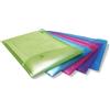 Rapesco 0698 ECO Busta Portadocumenti Formato Verticale con Bottone, A4+, Colori Assortiti Trasparenti, Confezione da 5