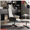 Elleci Office Maxima Poltrona direzionale girevole base 4 razze alluminio tessuto Angel class 1 IM