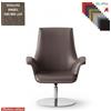 Elleci Office Maxima Poltrona semi-direzionale girevole, base disco Ø600 in acciaio inox tessuto Angel class 1 IM