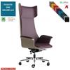 Elleci Office Maxima Poltrona direzionale movimento sincronizzato multiblock reg. laterale base alluminio tessuto ONE class 1 IM