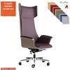 Elleci Office Maxima Poltrona direzionale movimento sincronizzato multiblock reg. laterale base alluminio ecopelle GAZEBO Class 1IM