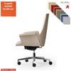 Elleci Office Maxima Poltrona semi direzionale movimento sincronizzato multiblock reg. laterale base alluminio ecopelle GAZEBO Class 1IM