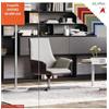 Elleci Office Maxima Poltrona semi-direzionale girevole, base 4 razze alluminio ecopelle GAZEBO Class 1IM