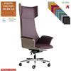 Elleci Office Maxima Poltrona direzionale movimento sincronizzato multiblock reg. laterale base alluminio TESSUTO KING FLEX class 1IM