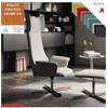 Elleci Office Maxima Poltrona direzionale girevole, base 4 razze alluminio TESSUTO KING FLEX class 1IM