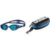 ARENA The One Occhialini Nuoto Anti-Appannamento Unisex Adulto, Occhialini Piscina Con Ampie Lenti, Protezione Uv & Goggle Case, Astuccio Per Occhialini Unisex Adulto, Nero