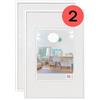 walther design Cornice Bianca 42 x 59,4 cm (DIN A2) Confezione Doppia, Nuova Cornice in plastica Lifestyle KV426WD