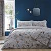 Dreams & Drapes Radura Primaverile Copripiumino e Federa, 52% Poliestere, 48% Cotone, Grey, Single, W140cm x L200cm (Duvet Cover), W48cm x L76cm (Pillow Case)