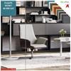 Elleci Office Maxima Poltrona semi-direzionale girevole, base 4 razze alluminio ecopelle SECRET class 1 IM