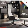 Elleci Office Maxima Poltrona direzionale girevole, base 4 razze alluminio TESSUTO MINI class 1 IM