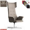 Elleci Office Maxima PLUS CUCITURE A VISTA Poltrona direzionale girevole base 4 razze alluminio tessuto Angel class 1 IM