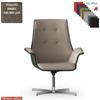 Elleci Office Maxima PLUS CUCITURE A VISTA Poltrona semi-direzionale girevole base 4 razze alluminio tessuto Angel class 1 IM