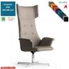 Elleci Office Maxima PLUS CUCITURE A VISTA Poltrona direzionale girevole base 4 razze alluminio tessuto ONE class 1 IM