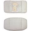 roba Cuscino Riduttore per Sedia e Seggiolone Heartbreaker - Set 2 Pezzi - Imbottito e Morbido - Misto Cotone e Poliestere - Motivo con Orsetto - Grigio