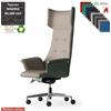 Elleci Office Maxima PLUS Poltrona direzionale movimento sincronizzato multiblock reg. laterale base alluminio tessuto MADRID class 1IM