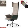Elleci Office Maxima PLUS Poltrona direzionale movimento sincronizzato multiblock reg. laterale base alluminio tessuto Angel class 1 IM