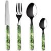 Excelsa Foliage Servizio 24 Posate, Acciaio Inox 18/0