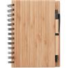 Block notes con copertina in bamboo personalizzati personalizzate o neutre