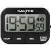 Salter 355 BKXCDU Premium Timer elettronico, magnetico/autoportante, conto su/giù, 19 ore e 59 minuti e 59 secondi, cicalino alto con 3 volumi, funzione di memoria, nero