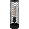 Eglo lampada da tavolo Redcliffe, lampada da tavolo a una fiamma | industriale, lampada da comodino in metallo, lampada da soggiorno in nero, lampada con interruttore, presa E27