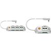 VIMAR Fp00533.C.B Presa Multipla Con Interruttore Luminoso E Limitatore Di Sovratensione, 3 Prese Universali, 6 Biprese & Fp00511.C.B Multipla Universale Con Interruttore Luminoso, 2 Biprese