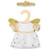 Heless 9152 - Vestito per bambole, motivo: angelo custode, con ali dorate e fascia per capelli a stelle, misura 20-25 cm