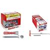 Fischer 25 Tasselli Per Cartongesso Duotec 10 S Con Vite, Fissaggio Ad Ancora Per Carichi Elevati Su Pannelli E Lastre, Foro 10 Mm & 25 Tasselli Duopower Con Vite, 8 X 40 Mm, Per Muro Pieno