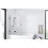 MARWELL BWF211 Gallery - Parete per vasca da bagno, colore: nero opaco