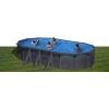 GRE PISCINA FUORITERRA GRANADA 610x375x132 cm ESTETICA GRAFITE IN ACCIAIO CON RINFORZI POMPA SABBIA E ACCESSORI cod. KITPROV618GF