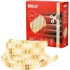 Briloner Leuchten - Nastro LED da 3 m, autoadesivo, 10 W, 90 LED, interruttore cavo, driver incluso, cavo da 1,8 m, durata: 50.000 ore