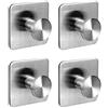 Ambrosya® | Scaldasalviette autoadesivo esclusivo in acciaio inox | Asciugamano Gancio Appendiabiti (Acciaio inossidabile (Spazzolato), 4 x 1)