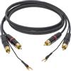 VAN DEN HUL D-502 Hybrid terminato RCA Neutrik Rean - Cavo stereo per giradischi