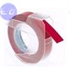 DYMO COMPATIBILE NASTRO ADESIVO in RILIEVO DYMO 3D 9mm x 3m BIANCO su ROSSO COMPATIBILE Junior/Omega (520102) - S0898150