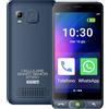 SAIET STS502 Cellulare Smart Senior Per Anziani Tasti Grandi E Lettere Grandi 4G Con Whatsapp Tasto SOS Android OS 10 Blue. (Blue)