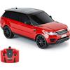 CMJ RC Cars Range Rover Sport Remote Control Car Scala 1:24 con luci LED funzionanti, Supercar radiocomandata (Rosso)