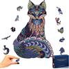TOLOYE Puzzle in Legno, Volpe Puzzle Legno 3D Colorato Unico a Forma di Animale Puzzle in legno Puzzle Animale per Adulti e Bambini Collezione di Giochi per Famiglie Miglior Regalo (Volpe)
