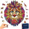 TOLOYE Puzzle in Legno,Leone Puzzle 3D Colorato Unico a Forma di Animale Puzzle in legno Puzzle Animale per Adulti e Bambini Collezione di Giochi per Famiglie Miglior Regalo (Leone)