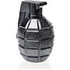 Candellana Grenade Steel Lavender's Blue - Candela profumata, 8 x 14 x 8 cm, 130 ml, cera europea, stoppino in cotone naturale, anti-zanzare