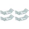 AERZETIX - Set di 4 - Supporto angolare interno per gamba tavolo - piastre di montaggio staffa rinforzate - 148x75x2mm - in acciaio zincato - fissaggio in metallo nervato - C50342