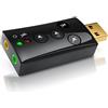 CSL-Computer CSL - Scheda Audio USB Esterna Windows Mac Linux- 1x Ingresso Microfono 1x Uscita Cuffie - Dynamic 3D Surround Sound 7.1-4 Tasti Funzione Mic mute, Audio OFf, Volume - LED