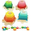 Goorder Giochi Bambini, Giocattoli da Puzzle in Legno, Giocattolo Montessori Educativo Ordinamento Blocchi Costruzioni, Ragazzo Ragazza per 1 2 3 4 Anni, Regalo per Compleanno e Natale
