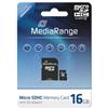 Mediarange 16GB Scheda MicroSD MediaRange SD CL.10 inkl. Adapter [MR958]