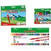 Alpino Set di Materiale Scolastico | 24 Matite Colorate + 24 Pennarelli Standard + Custodia con 12 Pastellii | Pacchetto di Materiale Scolastico