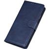 WEIOU Leather Folio Cover per Oppo A74 5G | A54 5G, Custodia in Pelle PU Magnetica Libro Flip Portafoglio con [Funzione Stand]. Blu